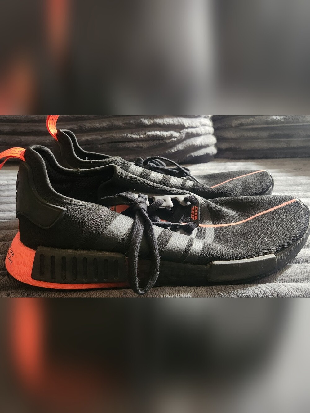 Mens Adidas NMD R1 Star Wars Darth Vader FW2282 Black Orange Sneakers Size 11.5